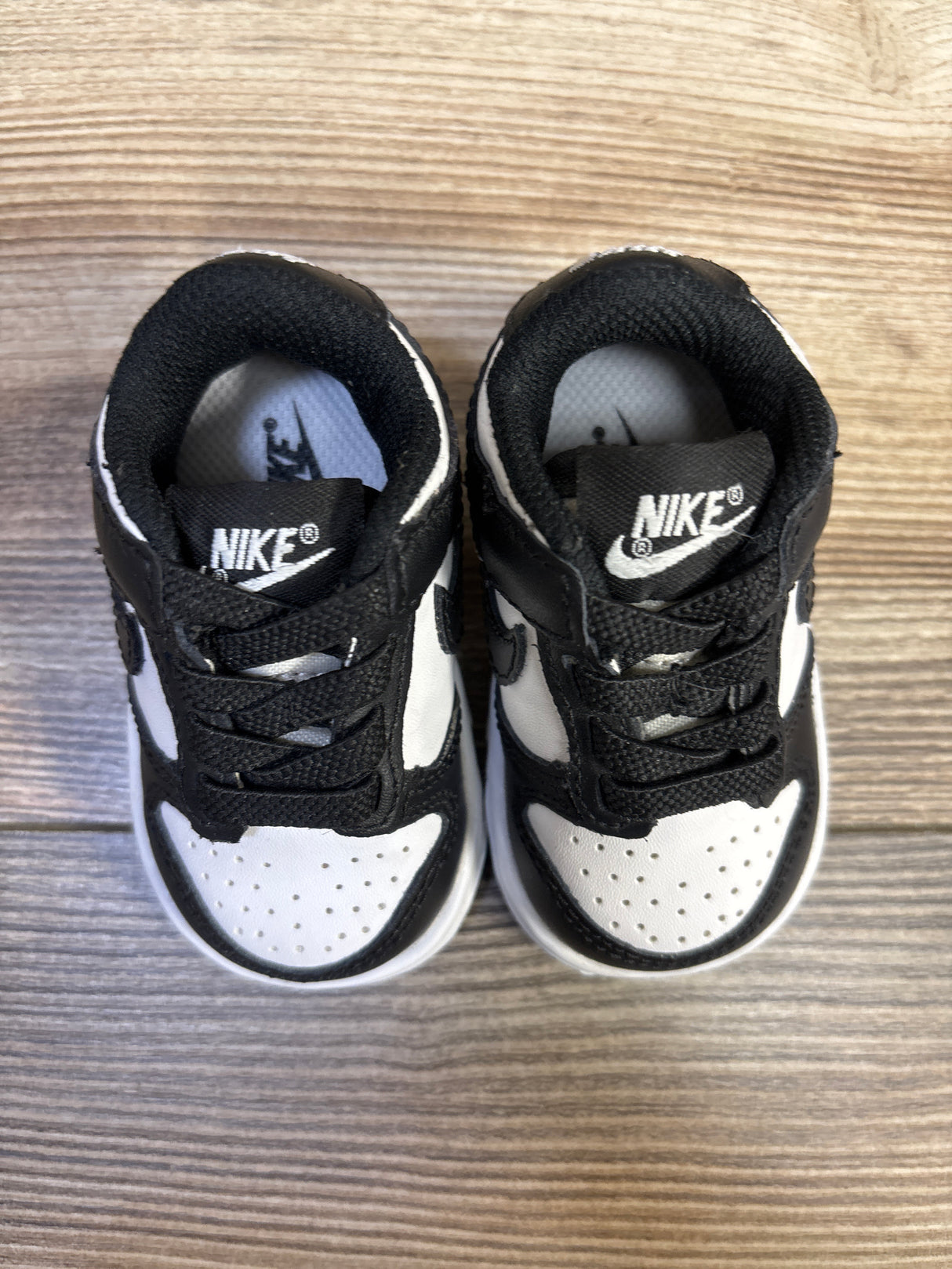 Nike Dunk Low TD Black White Sneakers sz 2c
