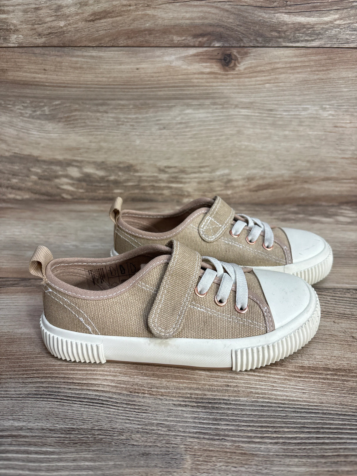 H&M Cotton Canvas Sneakers Beige sz 11c