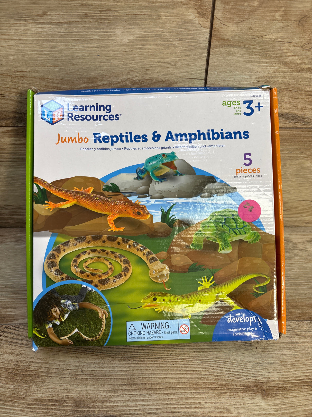 Learning Resources Jumbo Reptiles & Amphibians 5pc