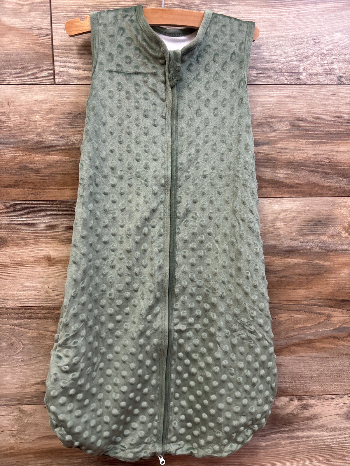 BSTOPPT Minky Dot 3-Way Adjustable Sleep Sack Swaddle Green sz 6-12m