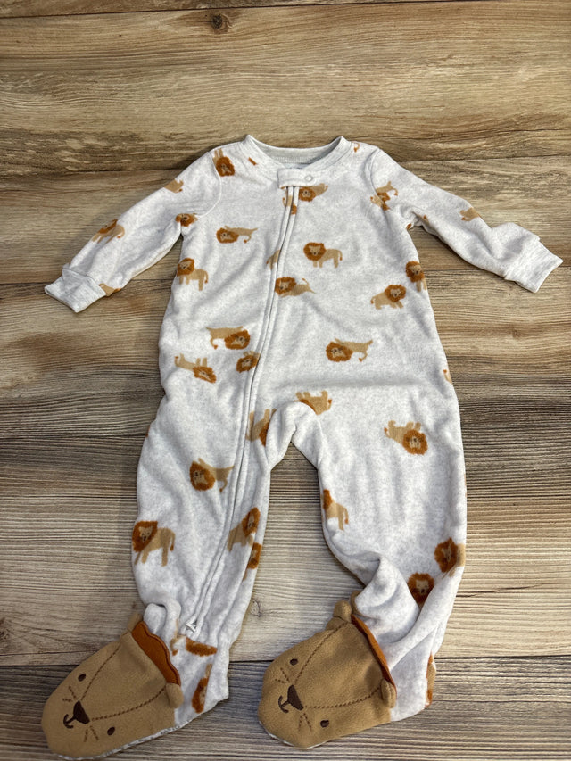 Carter's Lion Print Blanket Sleeper Grey sz 12m - Me n Mommy To Be