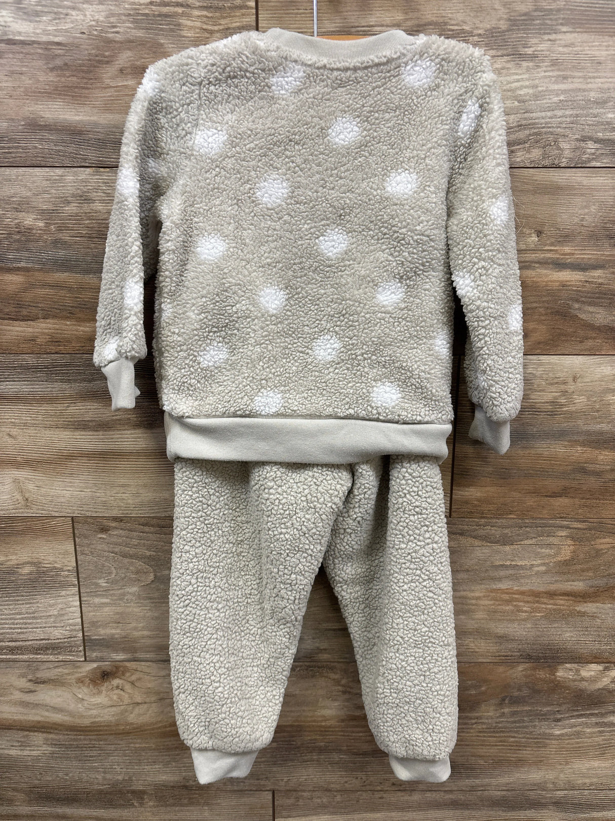 Disney 2pc Sherpa Sweat Shirt & Jogger Set White sz 4T