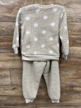 Disney 2pc Sherpa Sweat Shirt & Jogger Set White sz 4T