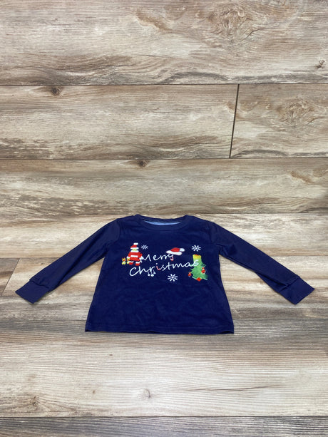 Merry Christmas Shirt Navy sz 3T - Me n Mommy To Be
