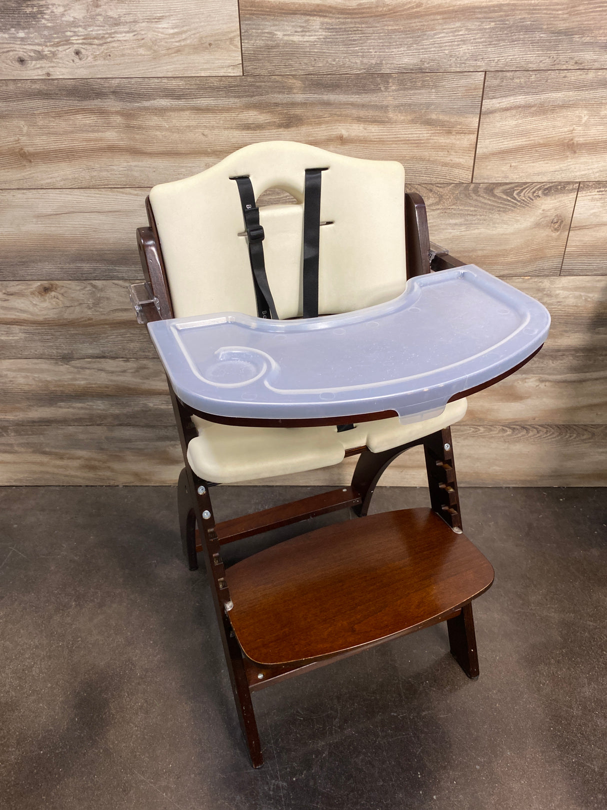 Abiie Beyond Junior High Chair in Mahogany/White