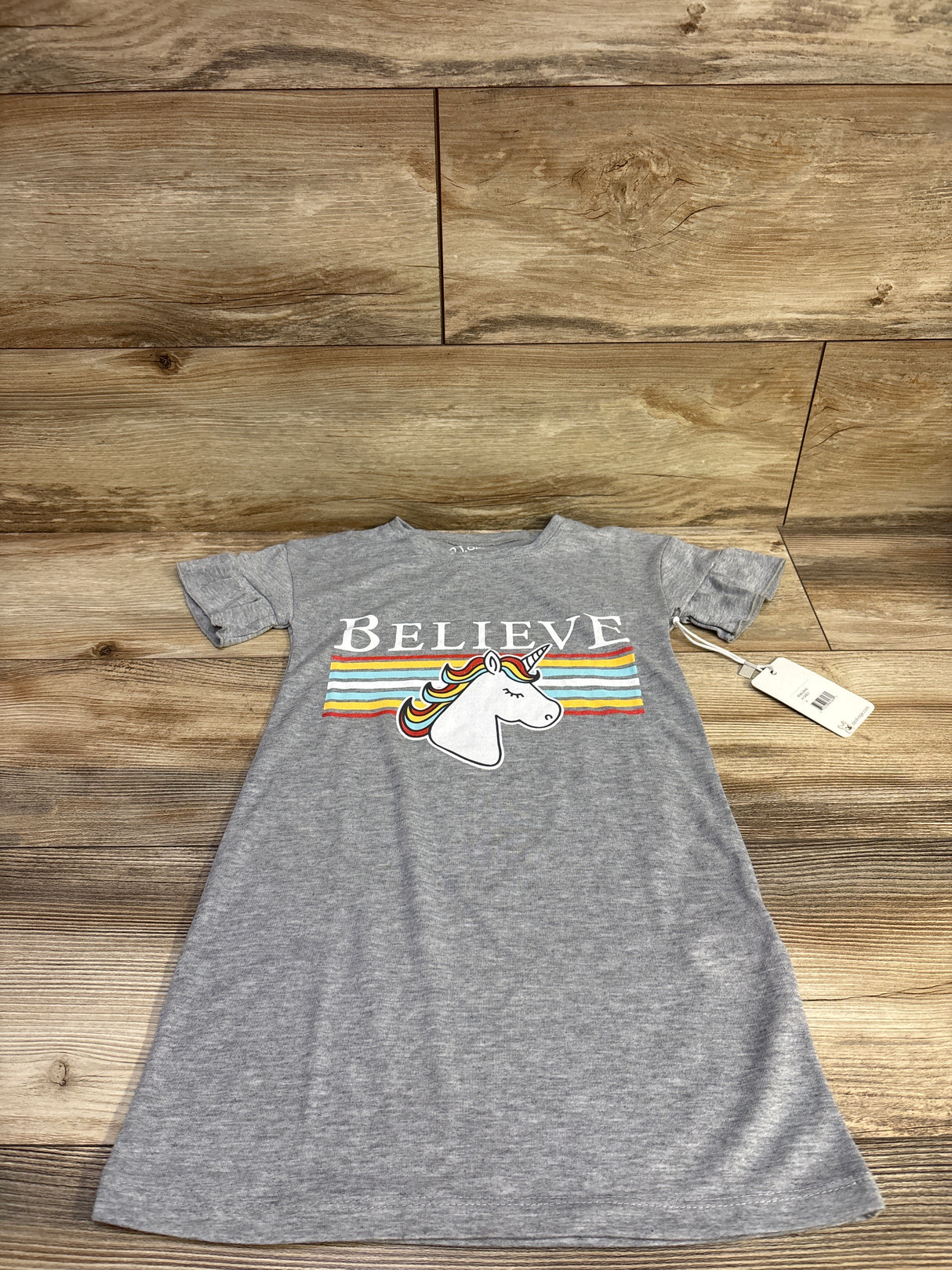 NEW PJ Salvage Unicorn Nightgown Grey sz 4T