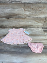 NEW Just One You 2pc Floral Dress & Bloomers Pink sz Newborn