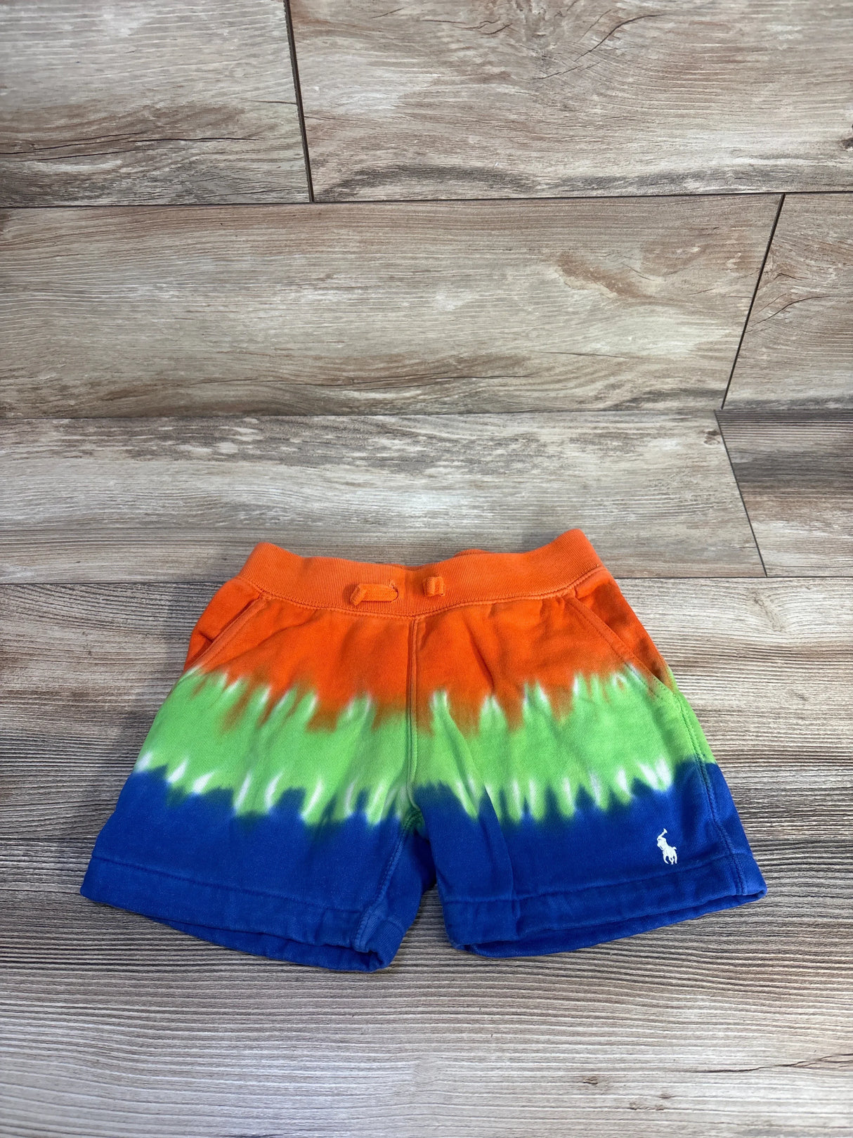 Polo Ralph Lauren Tie-Dye Drawstring Shorts Orange sz 2T