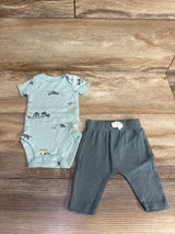 Carter's 2pc Beach Print Bodysuit & Bottoms Set Mint sz Newborn