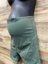 Poshdivah Over The Belly Yoga Shorts Green sz Medium