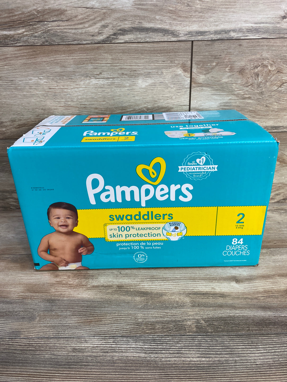 NEW Pampers Swaddlers Diapers 84ct,  Size 2