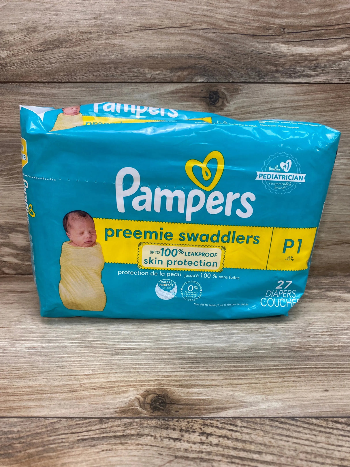 NEW Pampers Swaddlers Diapers, 27ct. Size Preemie