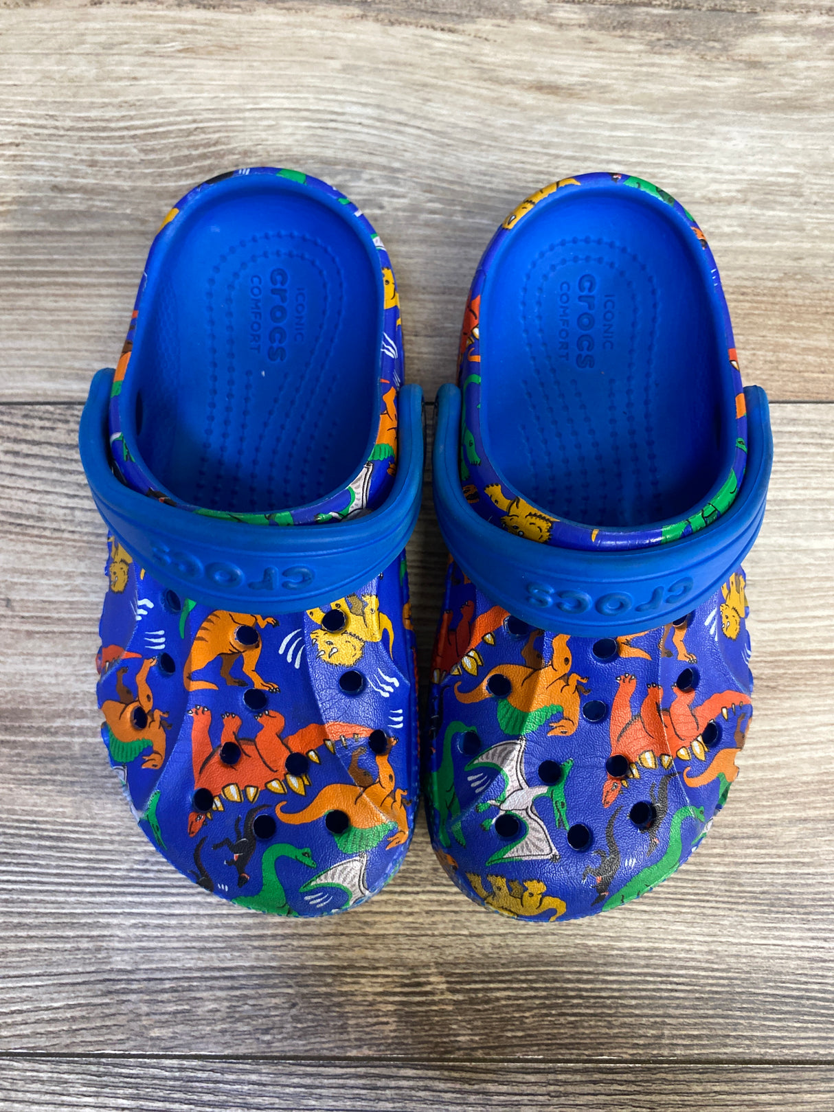 Crocs Classic Clogs Dinosaur Blue sz 11c