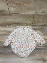 Modern Moments Long Sleeve Berry Print Bubble Romper Ivory sz 18m