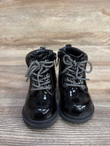 Wonder Nation Patent Leather Combat Boots Black sz 3c