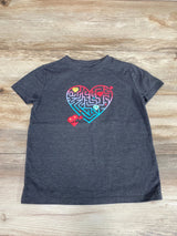 Cat & Jack Heart Maze Graphic Shirt Grey sz 4-5T