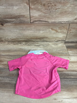 NEW Green Sprouts Short Sleeve Rashguard Shirt Hot Pink sz 18m