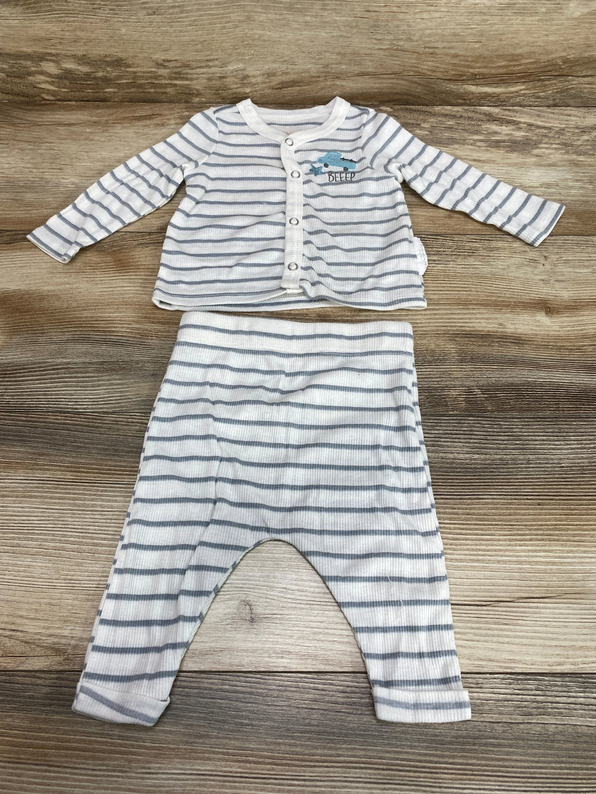 Tahari 2pc Striped Top & Pants White sz 3-6m