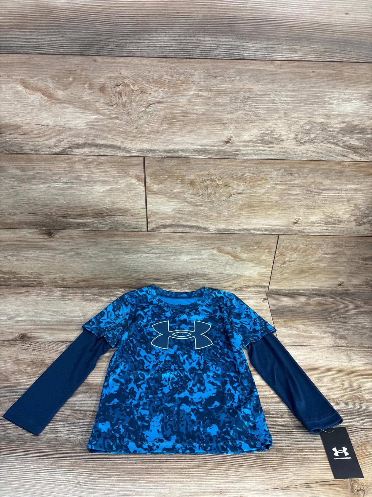 NEW Under Armour Mock Layered Shirt Blue sz 4T