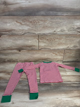 Magnolia Baby 2pc Striped Gingerbread Pajama Set Red sz 2T