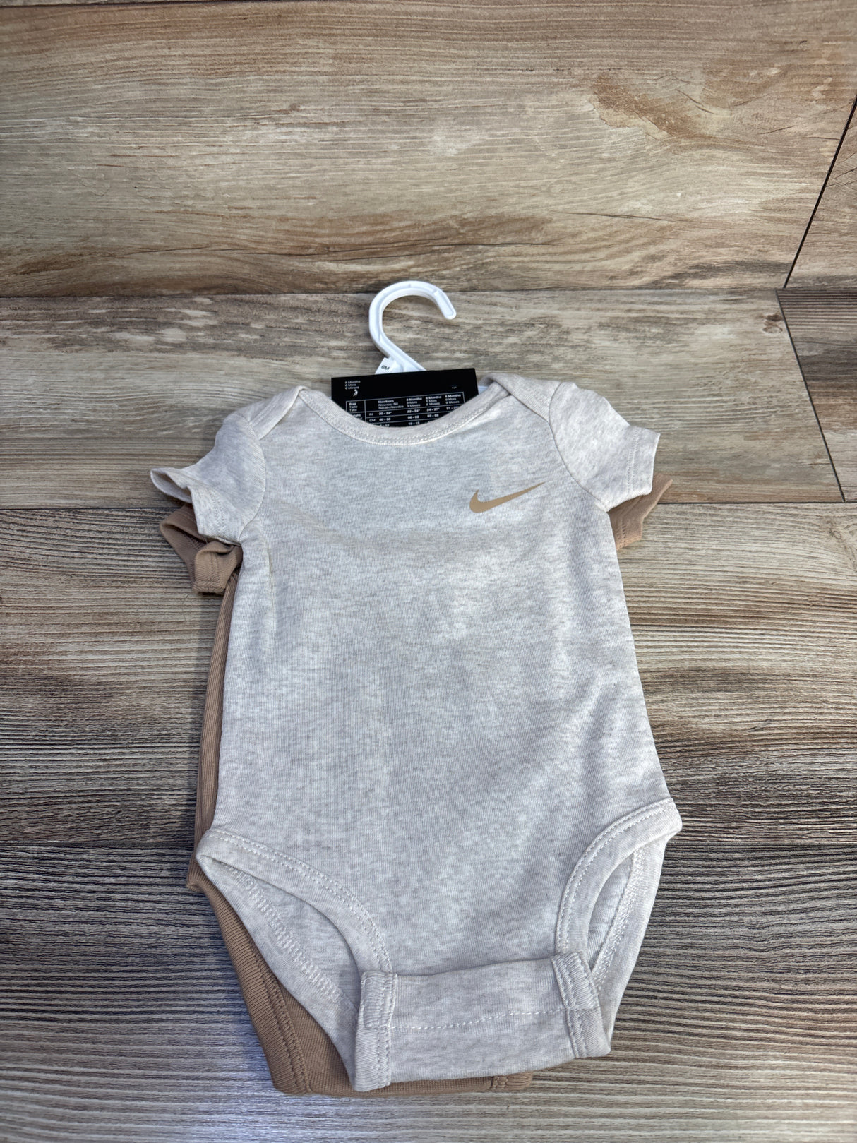 NEW Nike 2pk Bodysuits Tan sz 6m