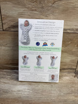 NEW Amazing Baby Transitional Arms Up Swaddle Sack White sz 6-9m