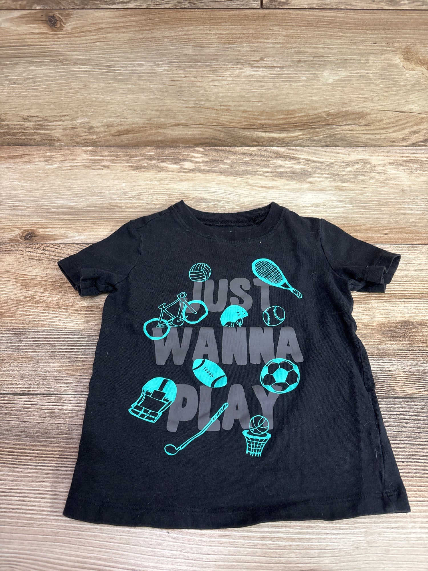 Carter's 'Just Wanna Play' Shirt Black sz 24m