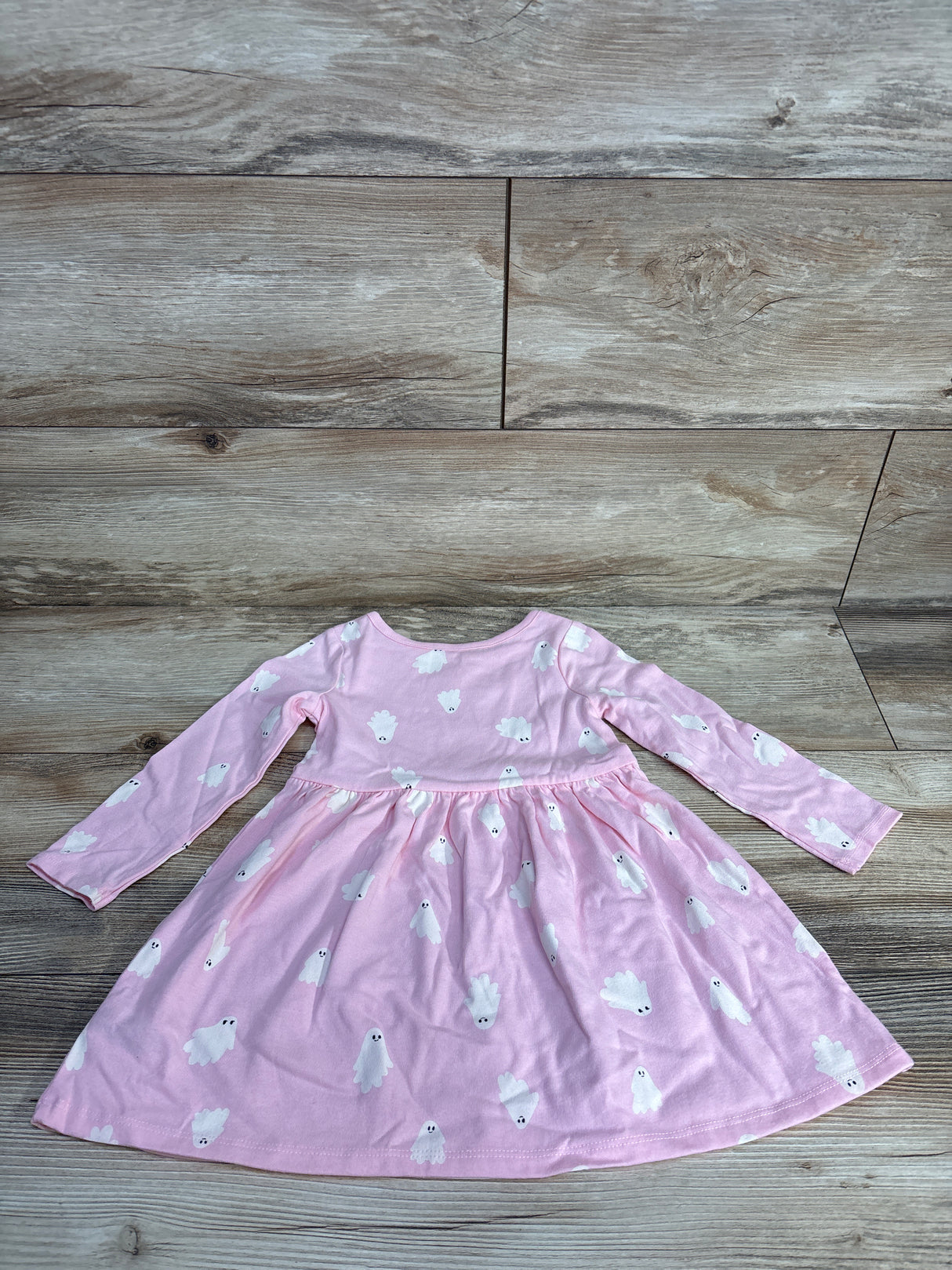 Cat & Jack Ghost Print Long Sleeve Dress Pink sz 2T