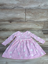 Cat & Jack Ghost Print Long Sleeve Dress Pink sz 2T