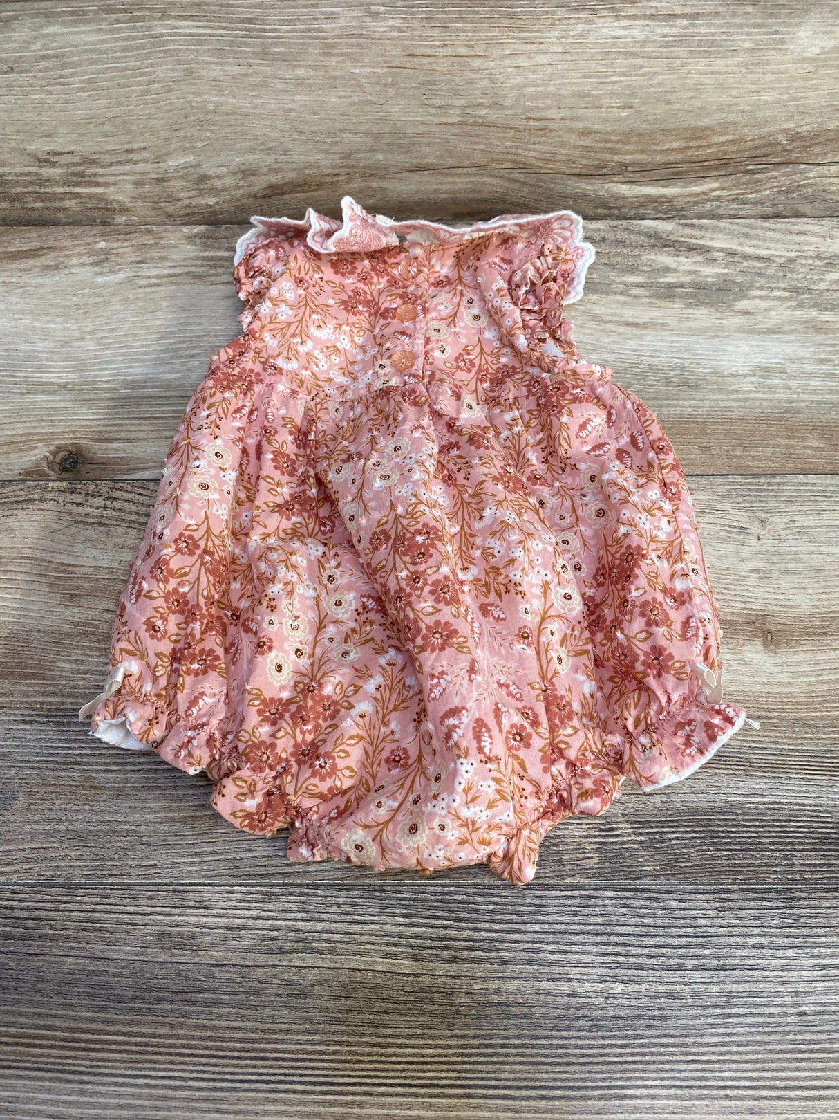 Cupcakes and Cashmere Floral Romper Pink sz 0-3m