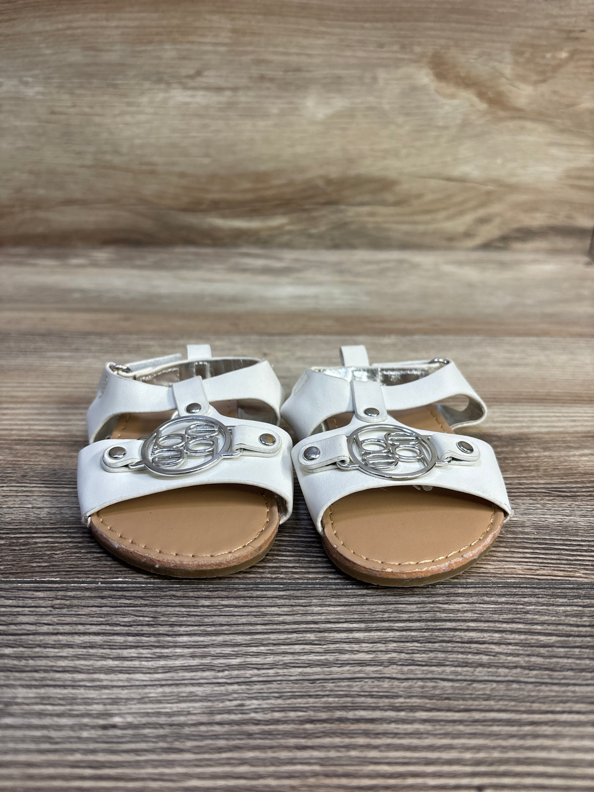 Bebe Sandals White sz 2c