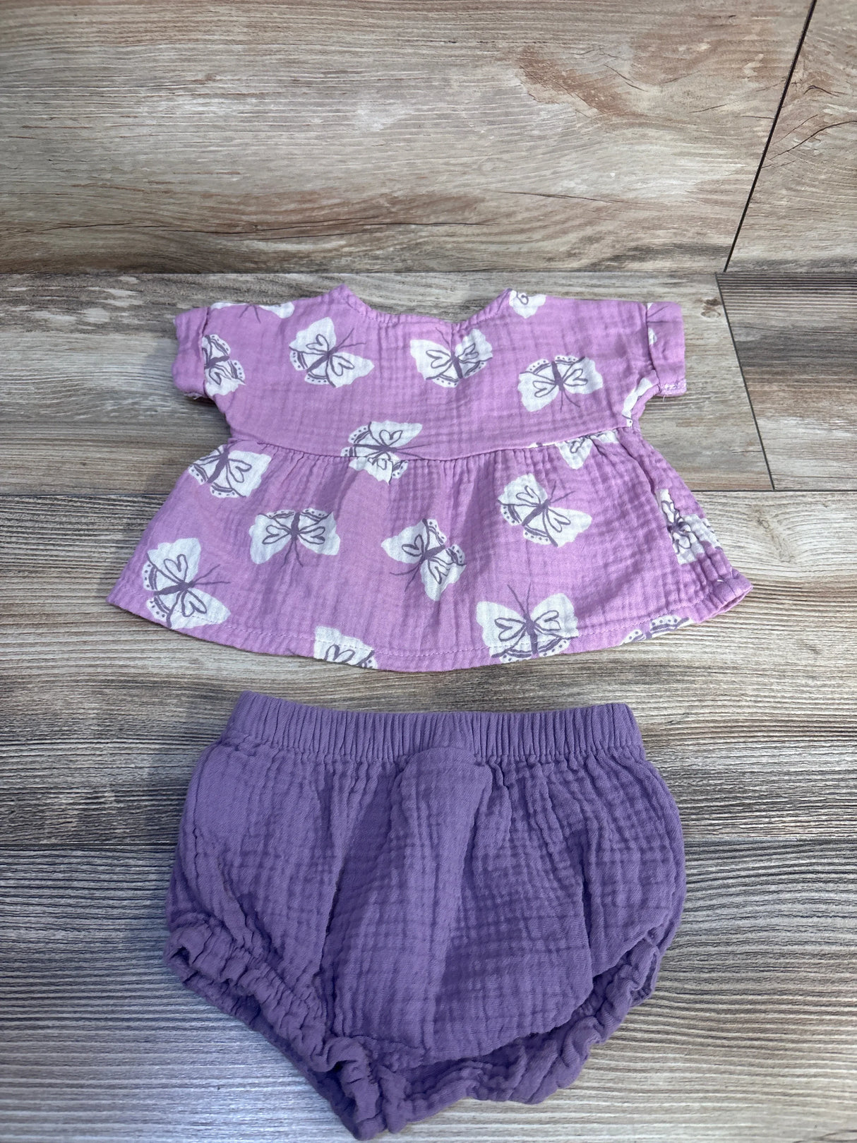 Cat & Jack 2pc Gauze Top & Bloomers Set Purple sz 0-3m