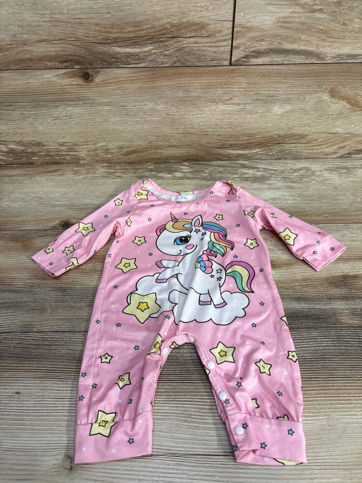 Unicorn Coverall Pink sz 1-3m