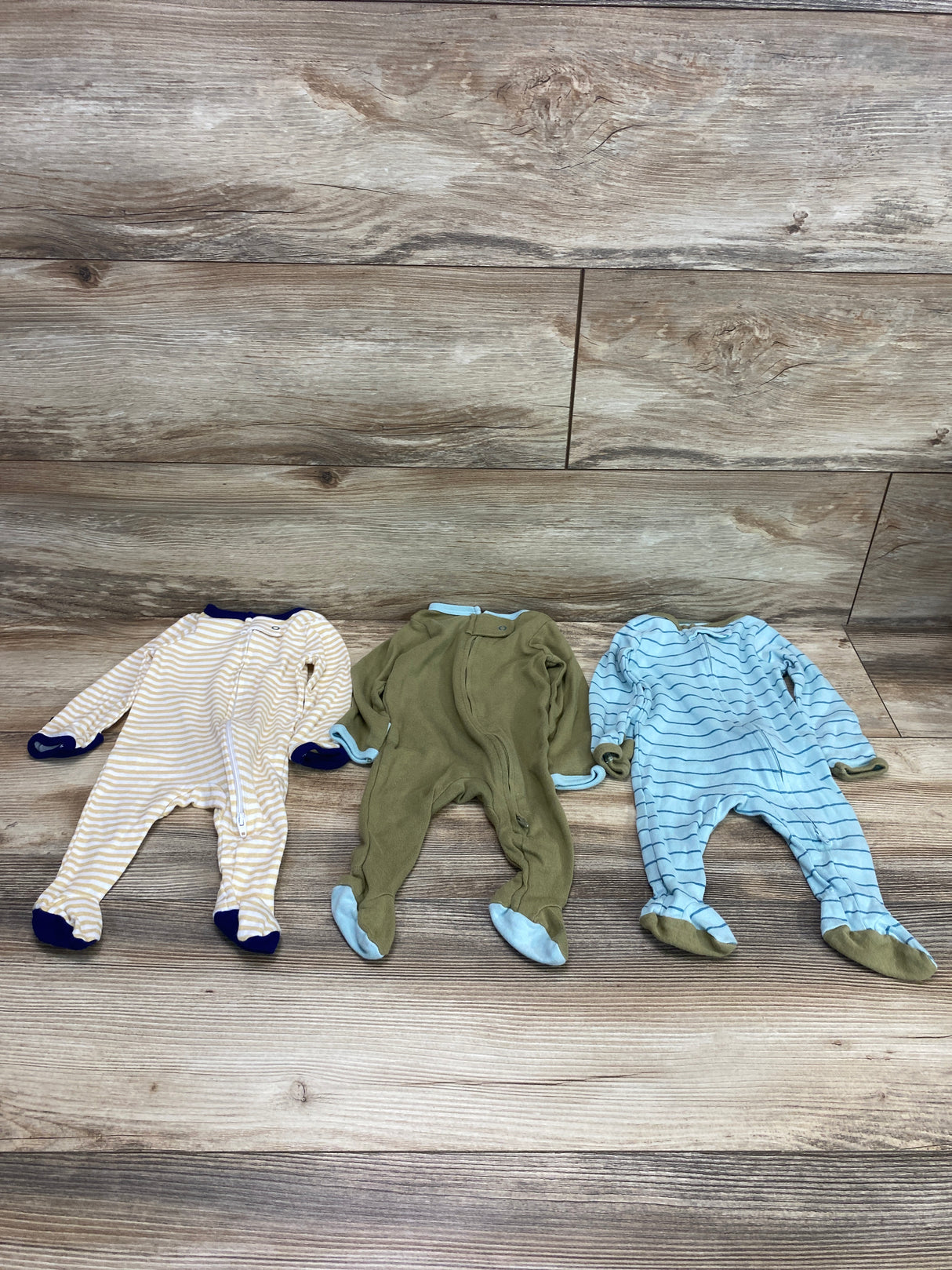 Cloud Island 3pk Sleepers Blue/Green sz Newborn