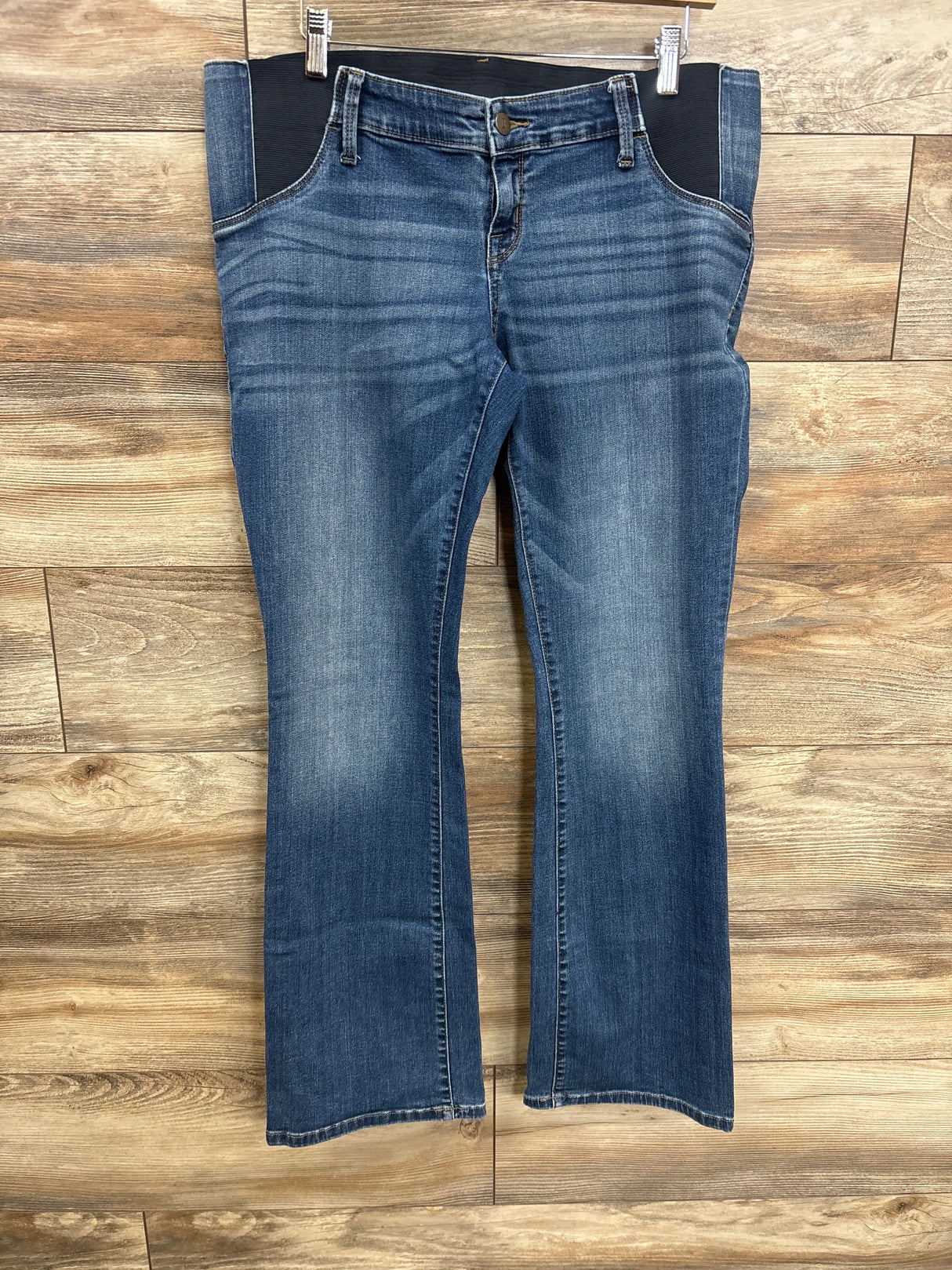 Isabel Maternity Side Panel Skinny Bootcut Jeans Blue sz 12/Large