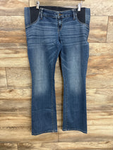 Isabel Maternity Side Panel Skinny Bootcut Jeans Blue sz 12/Large