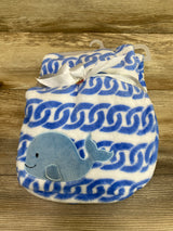 NWoT Baby Blanket Whale Applique Blue/White