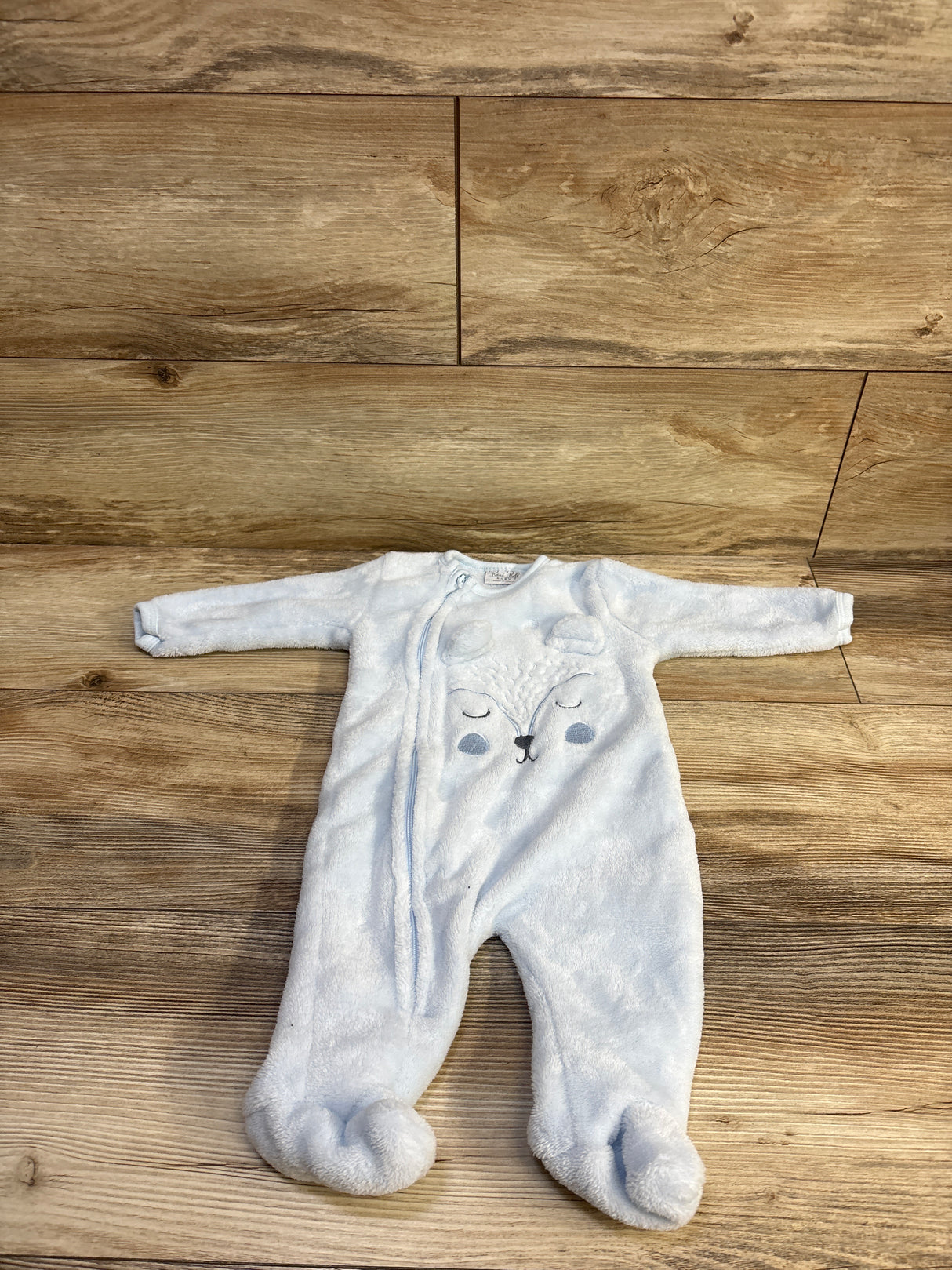 Rene Rofe Plush Footed Coverall Blue sz 0-3m