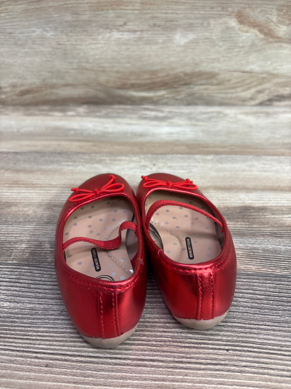 Wonder Nation Bow Ballet Flats Red sz 7c