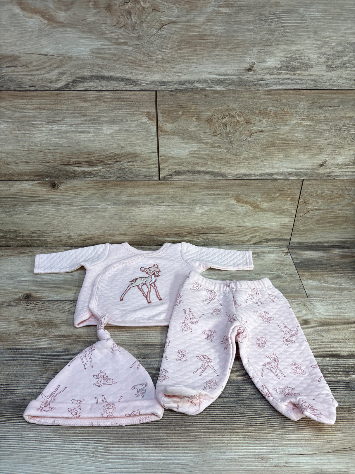Disney Baby 3pc Bambi Quilted Set Pink sz 3m