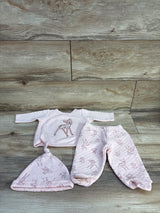 Disney Baby 3pc Bambi Quilted Set Pink sz 3m