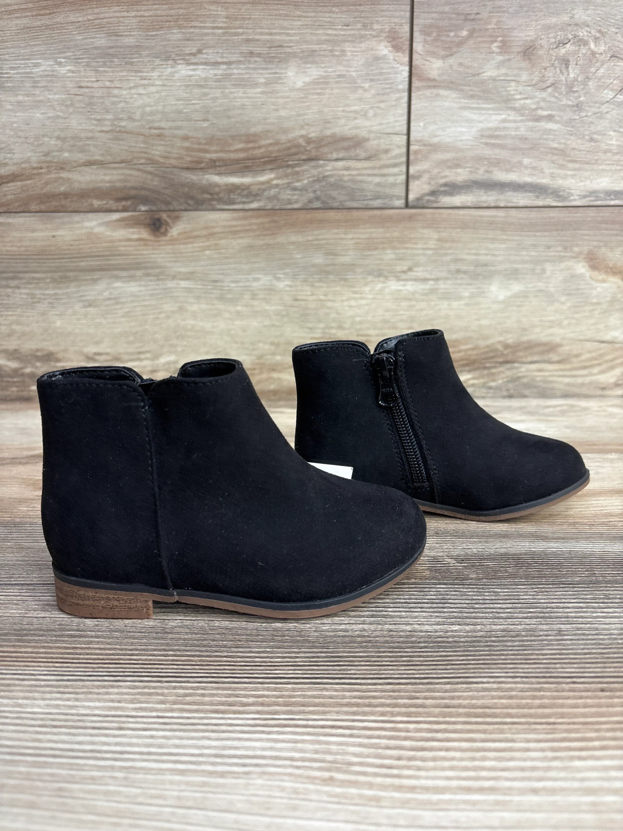 NEW Cat & Jack Penelope Zipper Booties Black sz 8c