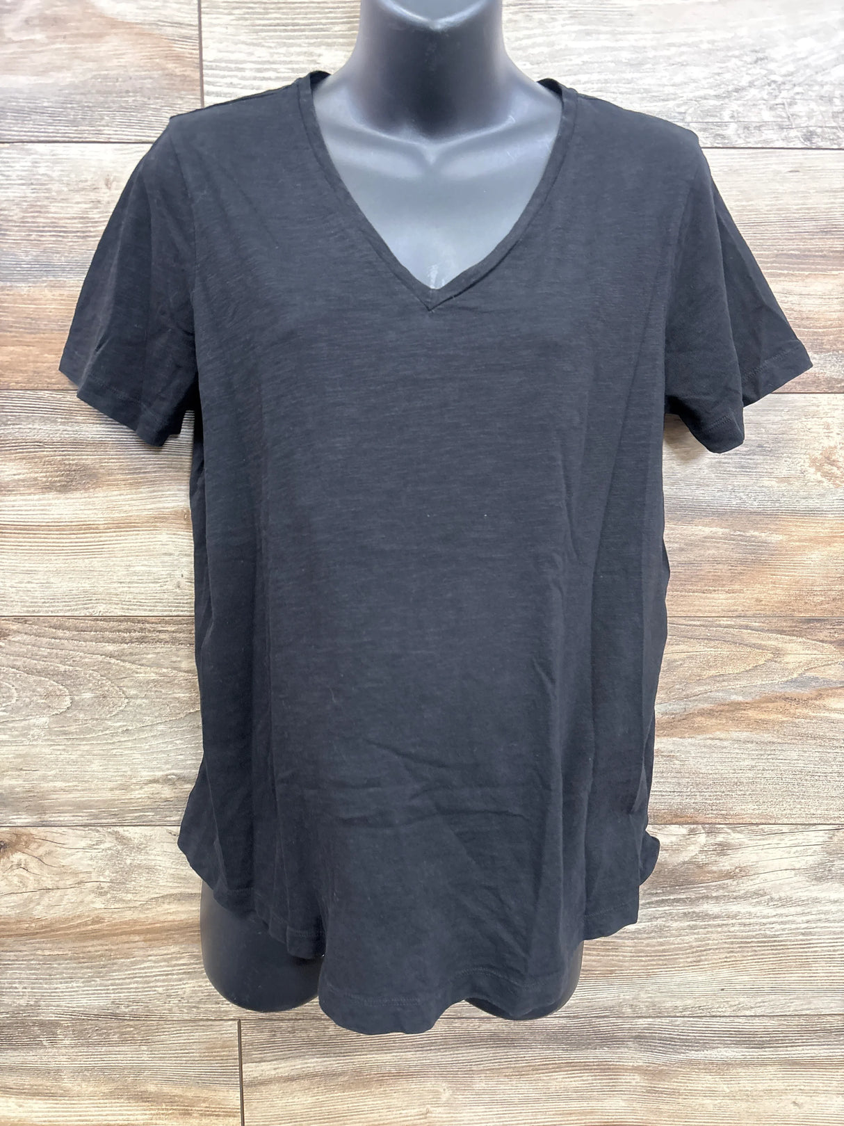 Gap Maternity Short Sleeve V-Neck Shirt Black sz Small