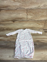Cambria Baby Heart Print Kimono Sleep Gown White sz 0-6m