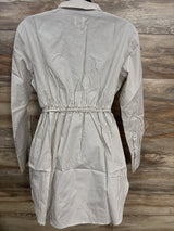 NEW Gap Maternity Popover Shirt Chino Beige Stripe sz XS