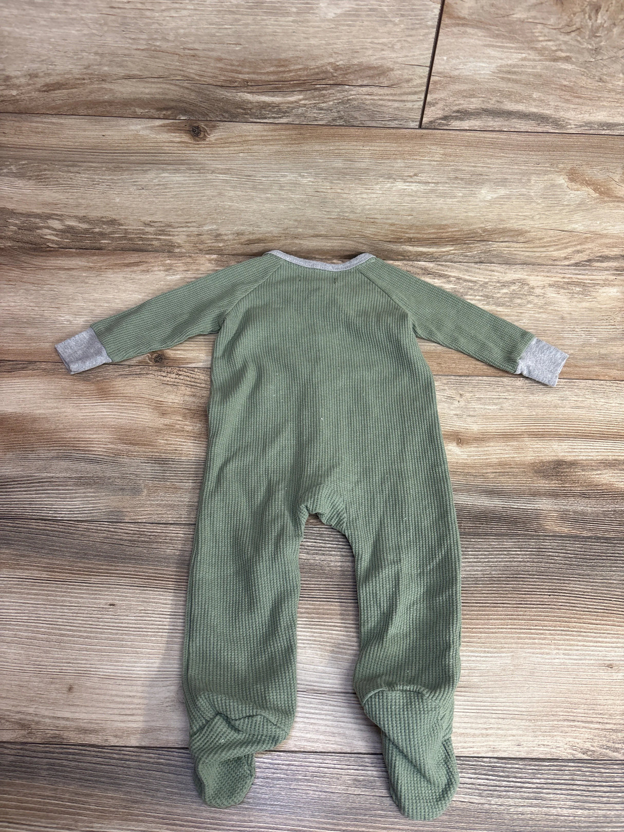 7 For All Mankind Waffle Knit Coverall Olive sz 6-9m