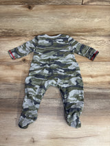 Mudpie 2pc Bib & Camo Footed Coverall Grey sz 0-3m
