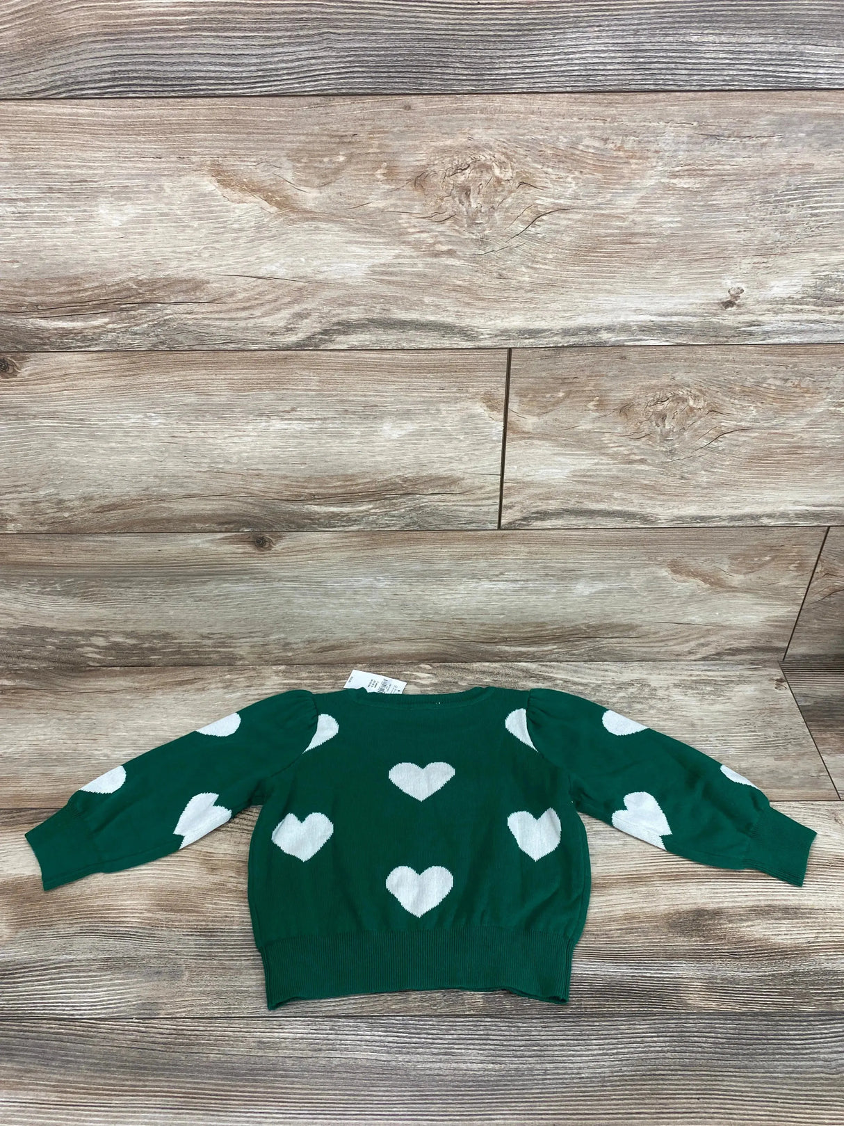 NEW Baby Gap Heart Sweater Green sz 2T