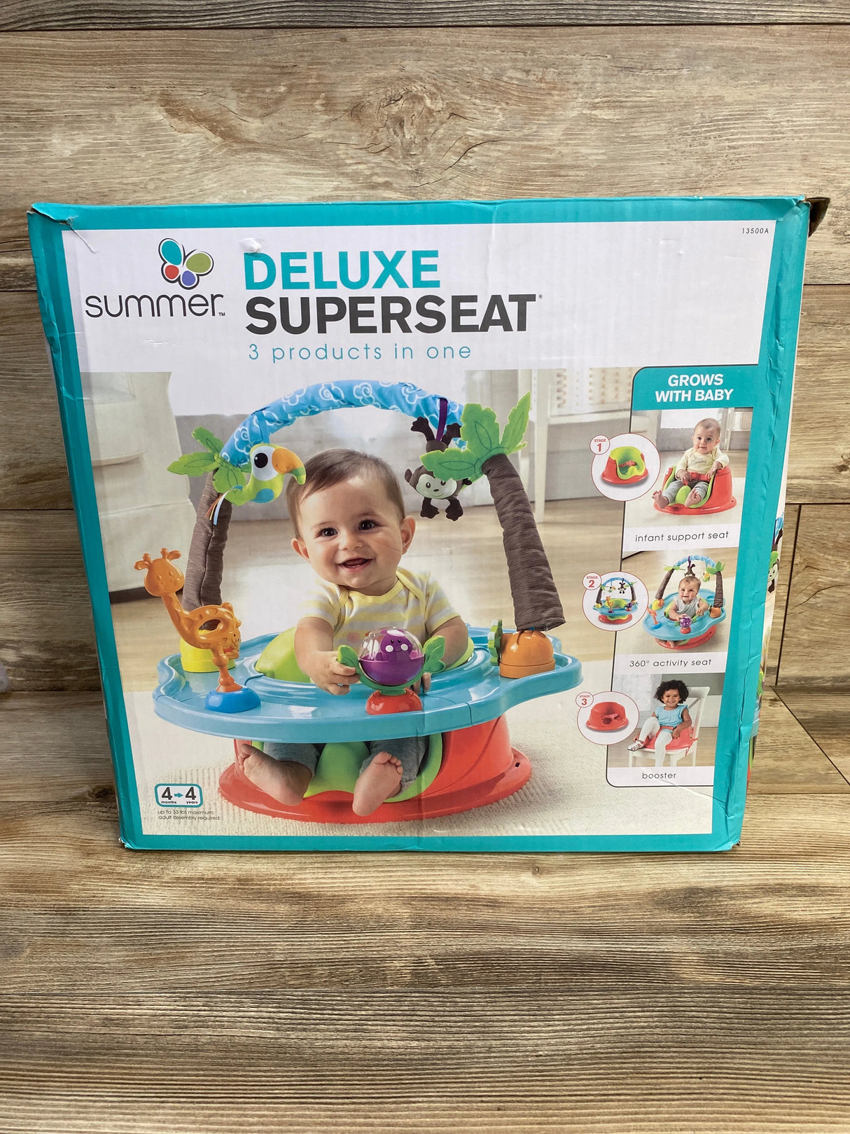 NEW Summer Infant Deluxe Super Seat - Wild Safari