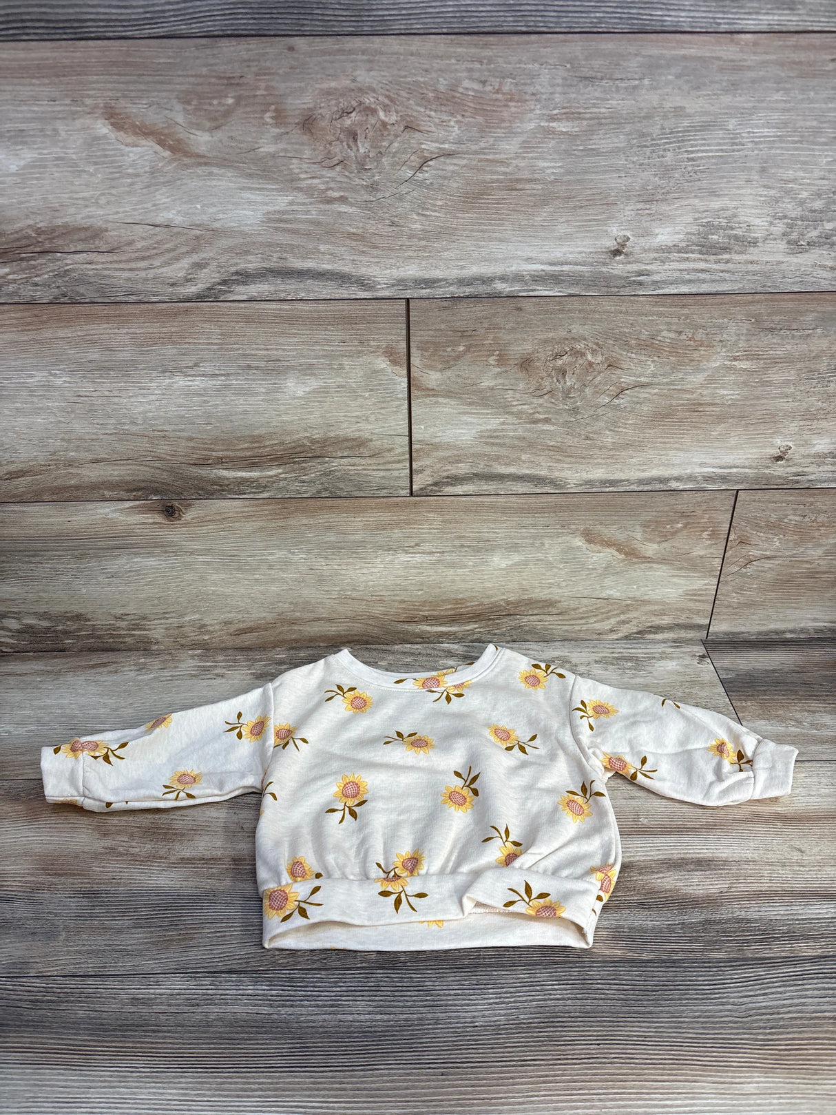 Old Navy Sun Flower Sweatshirt Cream sz 12-18m